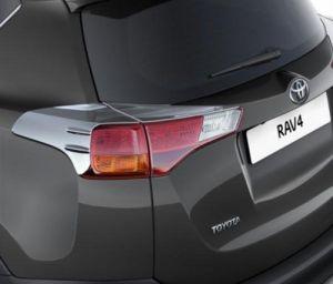 Накладки на задние фонари под хром для Toyota RAV4 2013-